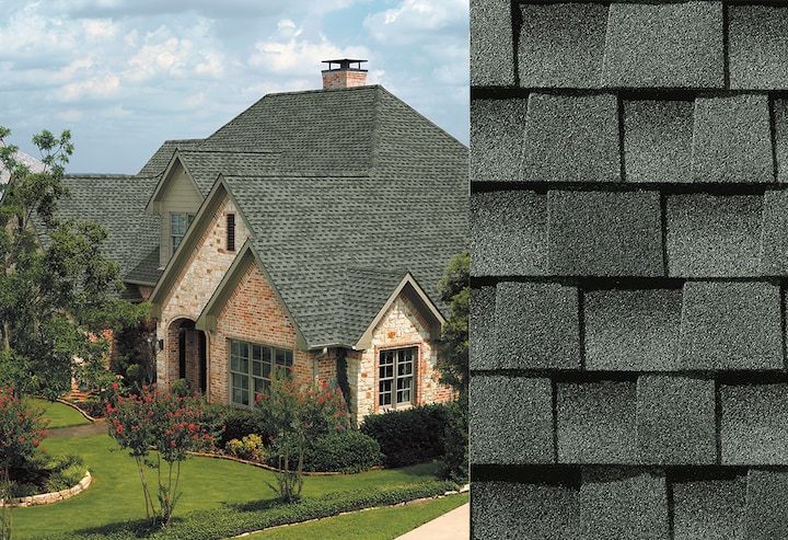 New asphalt shingles installed on residential home