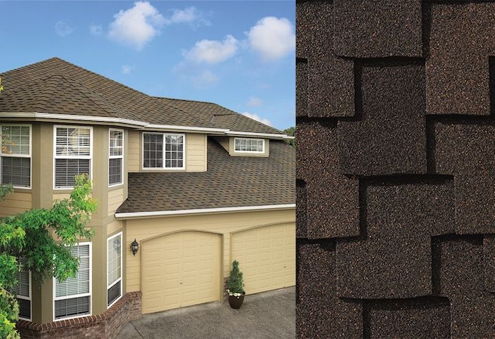 New asphalt shingles installed on residential home